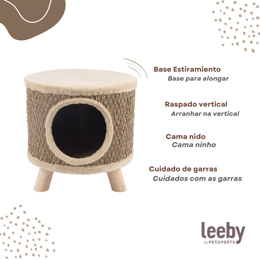Leeby Billie arranhador com toca para gatos, , large Imagem n&uacute;mero 4