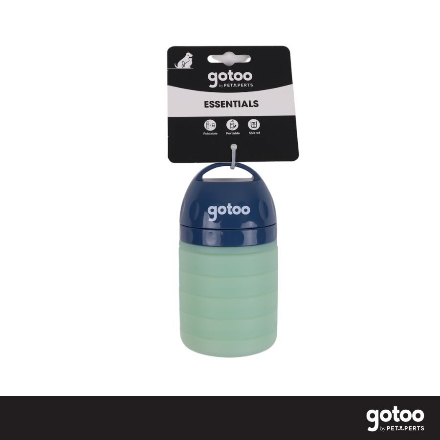 Gotoo Garrafa Bebedouro Port&aacute;til em Silicone Azul e Verde para c&atilde;es e gatos, , large Imagem n&uacute;mero 5