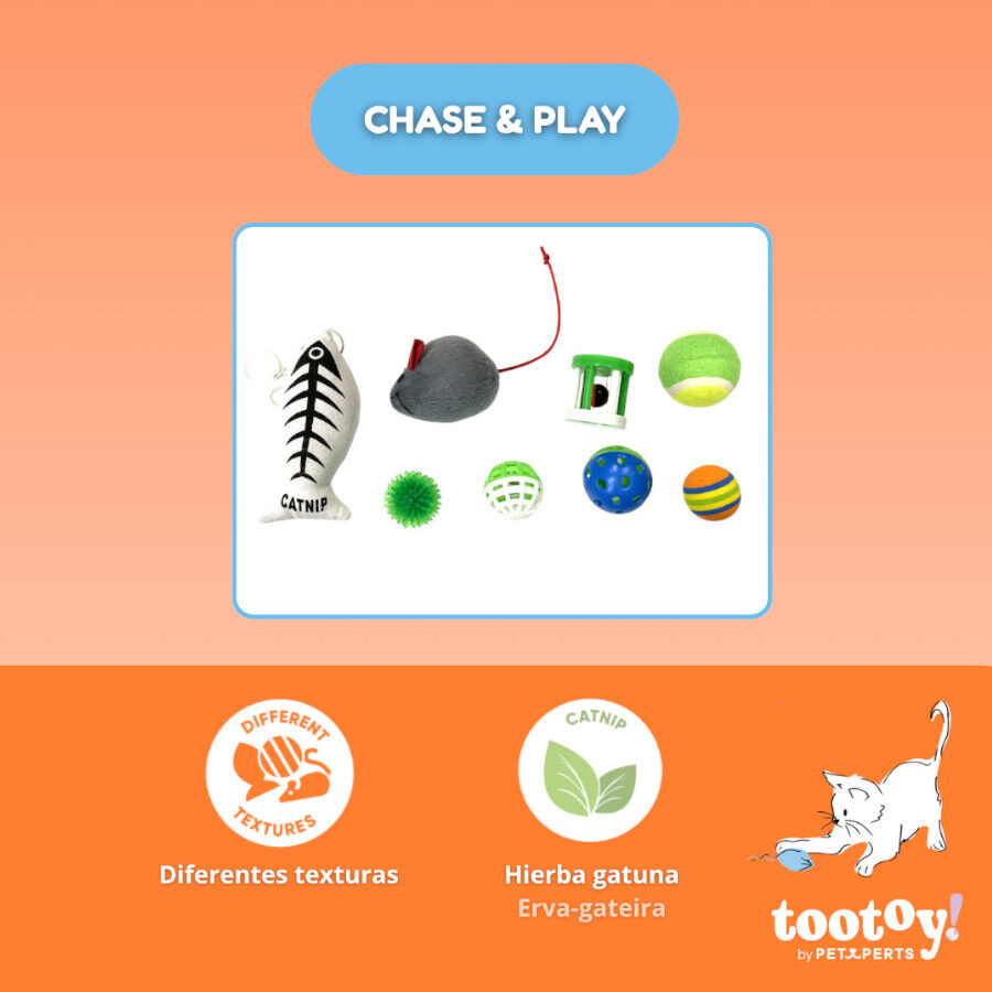 Tootoy! Chase & Play Fun set Kit de brinquedos para gatos, , large Imagem n&uacute;mero 7