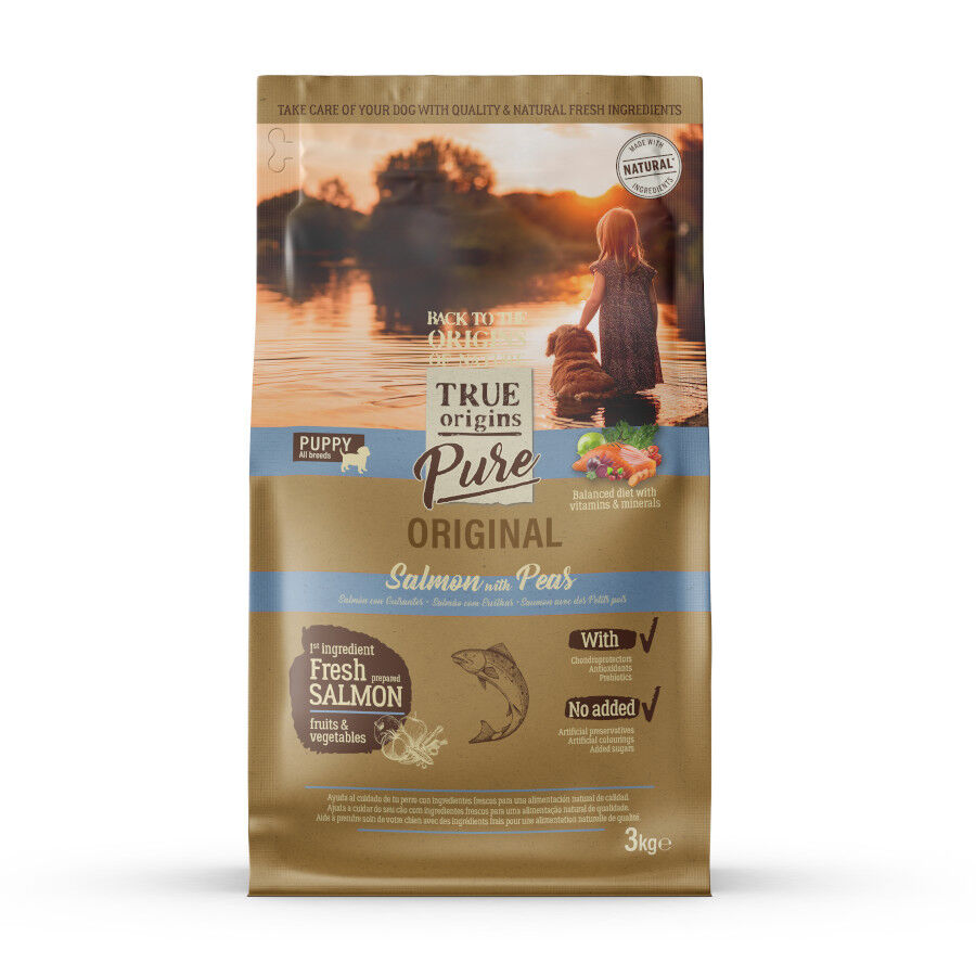3 kg True Origins Pure Puppy Salm&atilde;o com Ra&ccedil;&atilde;o para Cachorro, , large Imagem n&uacute;mero 1