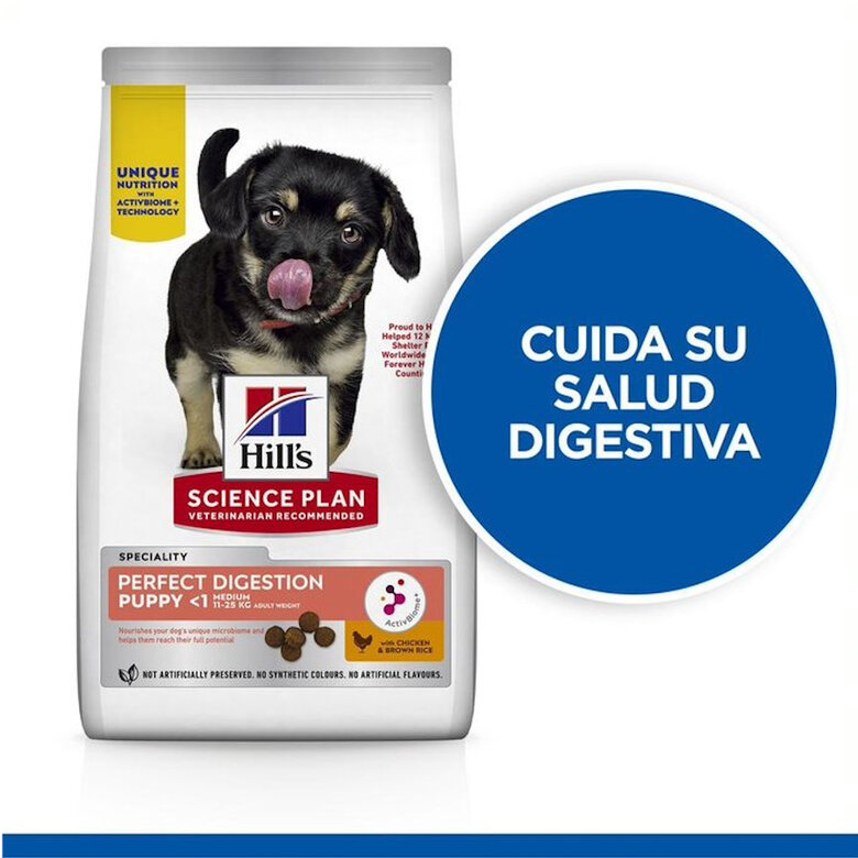 Hill's Puppy Medium Science Plan Perfect Digestion Frango ração,  Imagem número 4 Hill's Puppy Medium Science Plan Perfect Digestion Frango ração, , large Imagem número 4