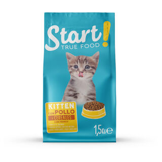 Start! Kitten Frango e Cereais ração para gatos