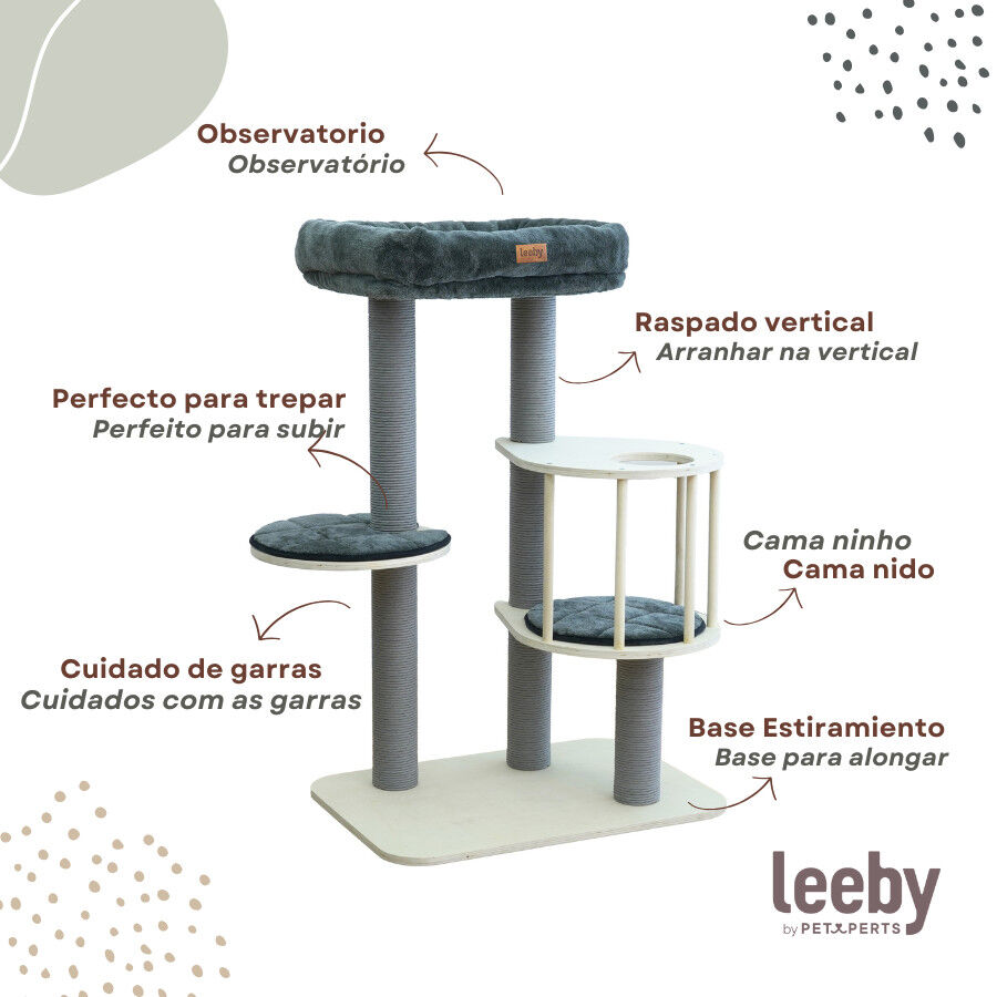 Leeby Cloud Collection torre arranhadora com cama para gatos, , large Imagem n&uacute;mero 3