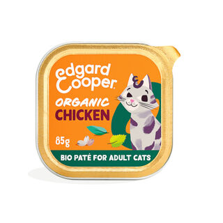 Edgard & Cooper Adult Frango Orgânico em Patê terrina para gatos