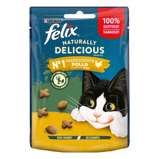 Félix Snacks Naturally Delicious de Frango para Gatos