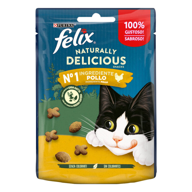 Félix Snacks Naturally Delicious de Frango para Gatos, , large image number null