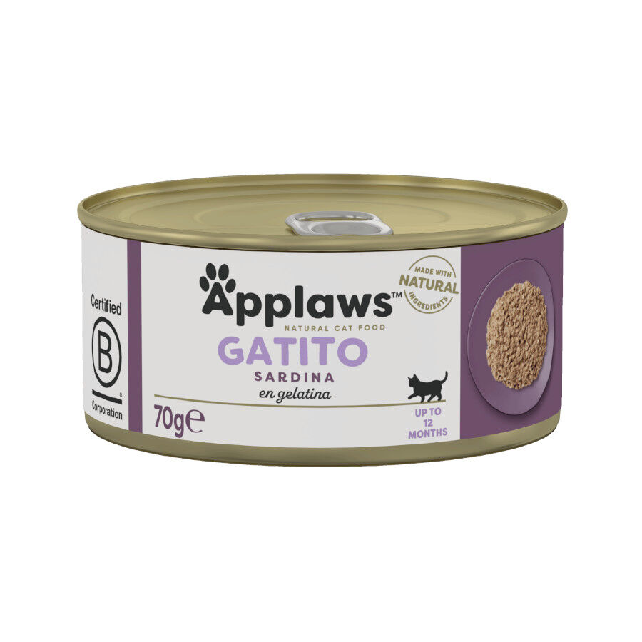 70 g Applaws Kitten Sardinha lata, , large Imagem n&uacute;mero 1