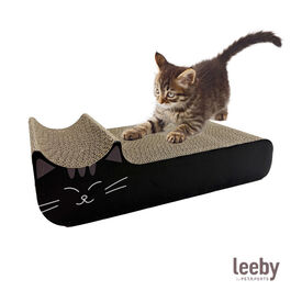 Leeby Kira arranhador de cartão preto para gatos