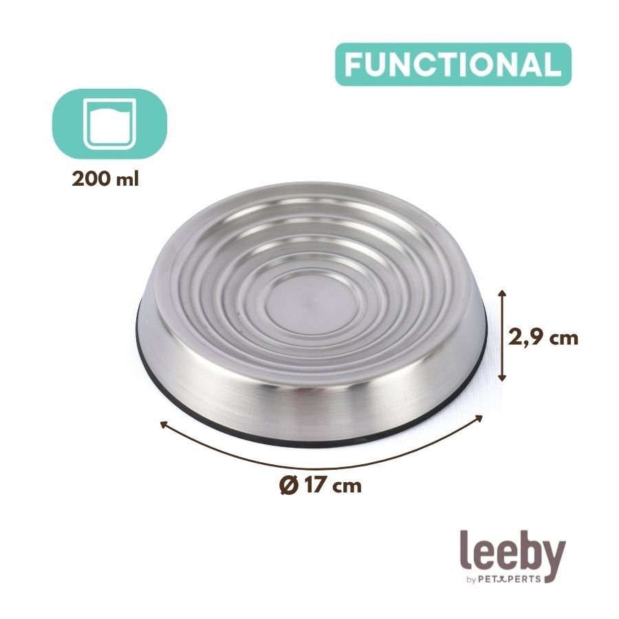 Leeby Comedouro em A&ccedil;o Inoxid&aacute;vel para gatos, , large Imagem n&uacute;mero 4