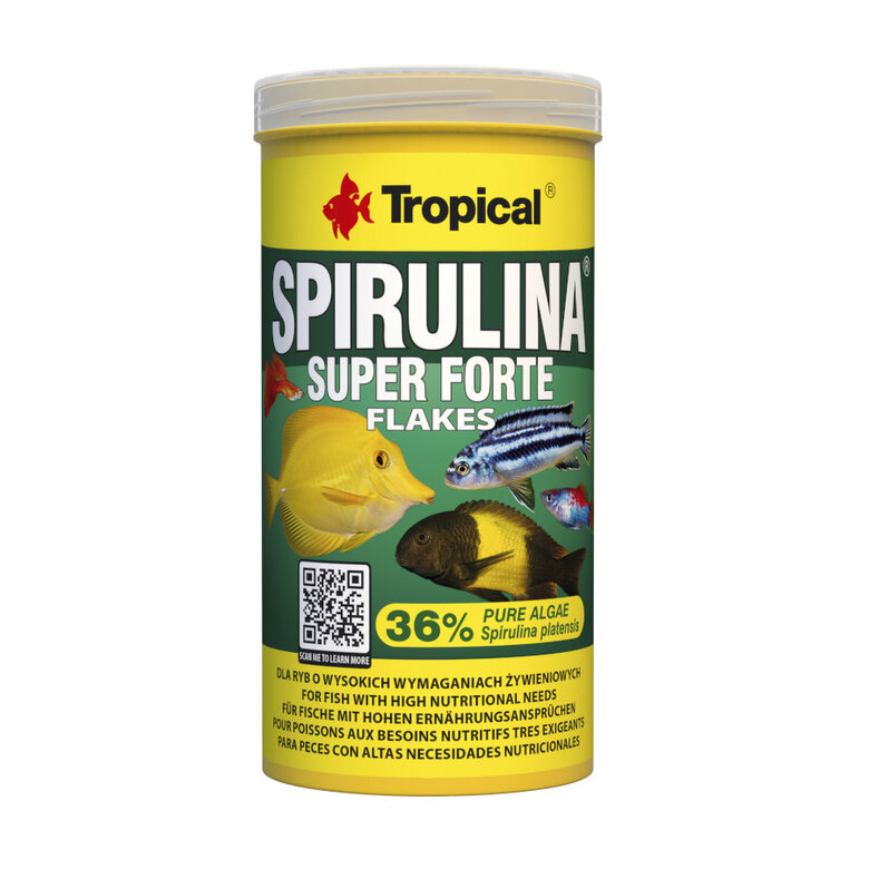 Tropical Super Spirulina Forte Flakes comida de peixe,  Imagem número 1 Tropical Super Spirulina Forte Flakes comida de peixe, , large Imagem número 1