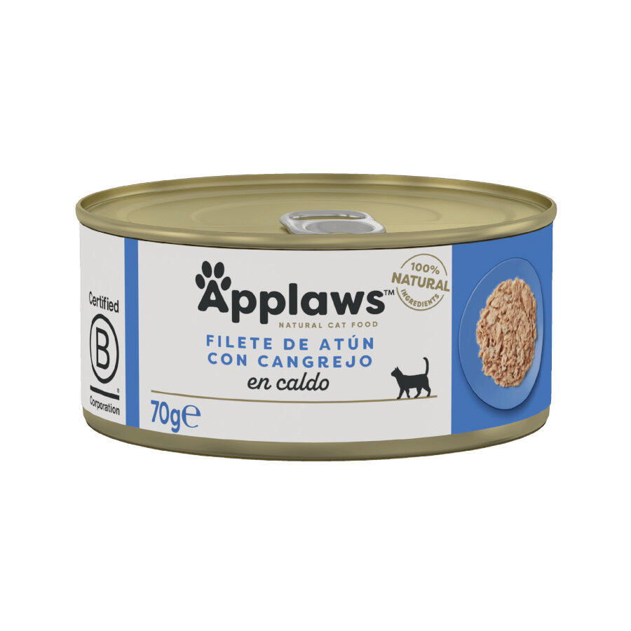 70 g Applaws Atum e Caranguejo Lata para gatos, , large Imagem n&uacute;mero 1