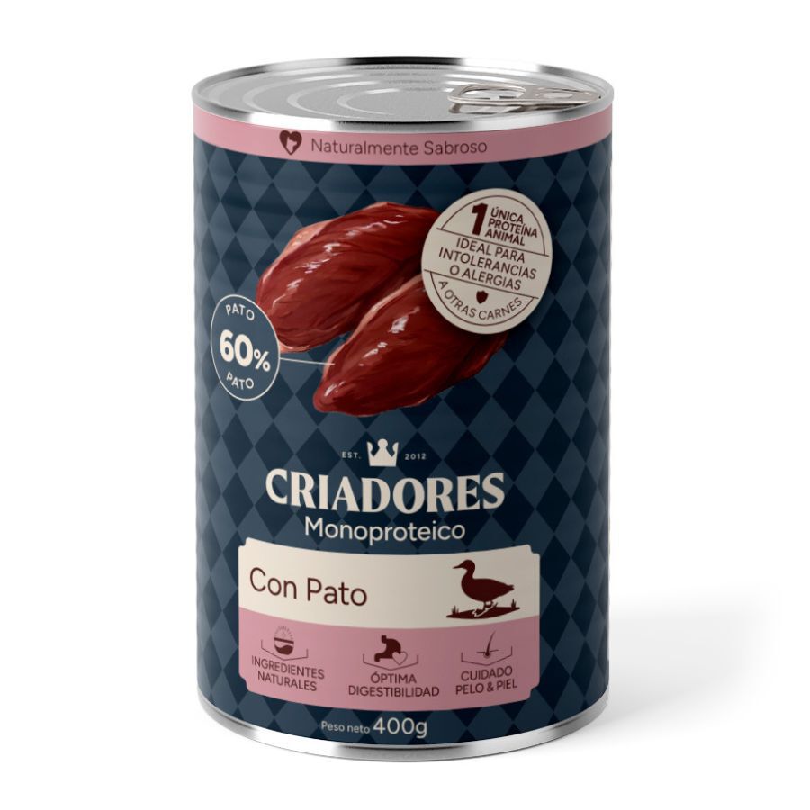 400 g Criadores Monoproteico Comida H&uacute;mida de Pato em lata para c&atilde;es, , large Imagem n&uacute;mero 1