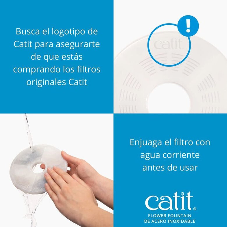 Catit Flower Fonte de Aço Inoxidável para gatos,  Imagem número 4 Catit Flower Fonte de Aço Inoxidável para gatos, , large Imagem número 4