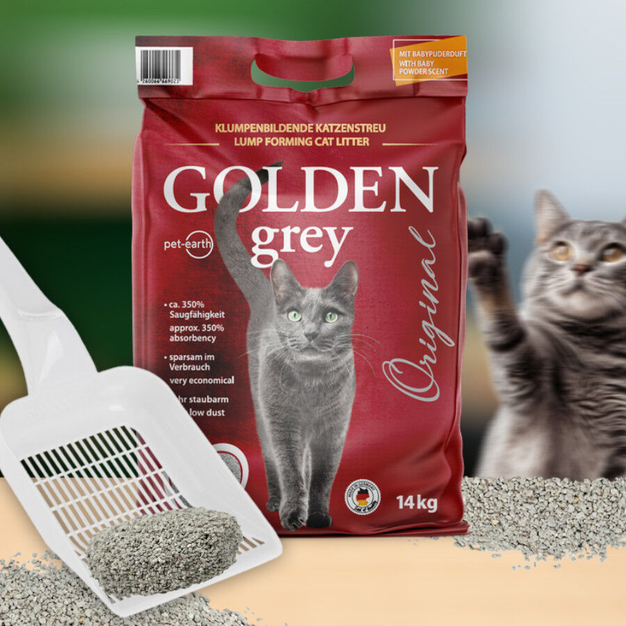 14 kg Golden Grey Areia Fina Aglomerante para gatos, , large Imagem n&uacute;mero 4