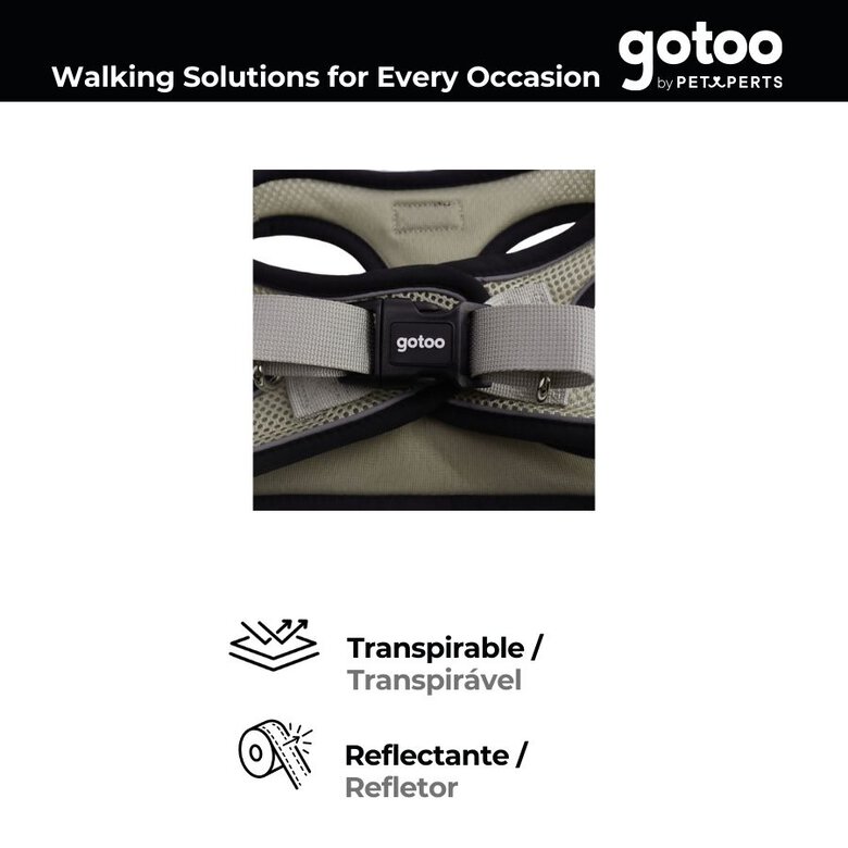 Gotoo Peitoral mesh cinza para cães,  Imagem número 4 Gotoo Peitoral mesh cinza para cães, , large Imagem número 4