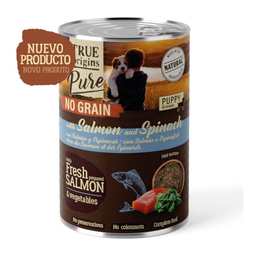 400 g True Origins Pure com Salm&atilde;o lata para cachorros, , large Imagem n&uacute;mero 2