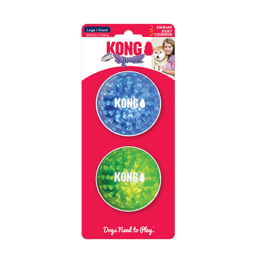 Kong Squeezz Geodz Bolas com guizo para c&atilde;es, , large Imagem n&uacute;mero 1