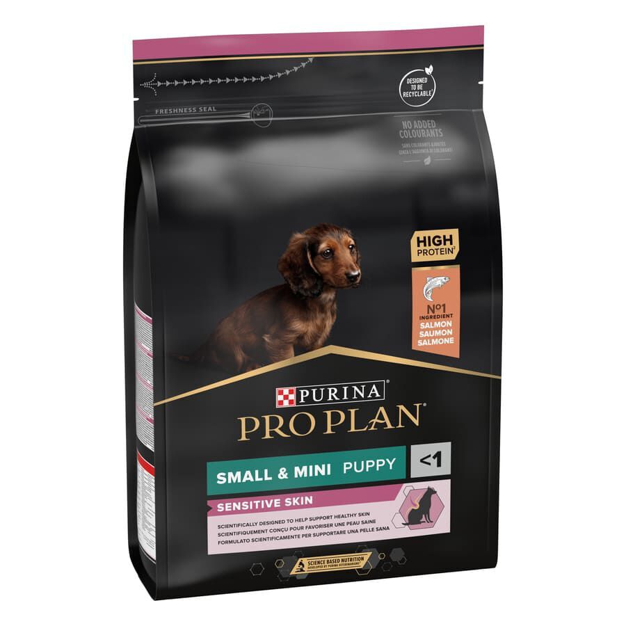 3 kg Pro Plan Puppy Small & Mini OptiDerma Salm&atilde;o ra&ccedil;&atilde;o, , large Imagem n&uacute;mero 1