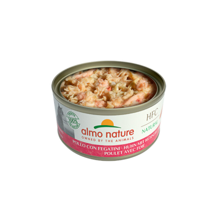 70 g Almo Nature HFC frango e f&iacute;gado lata para gatos, , large Imagem n&uacute;mero 2