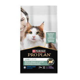Purina Pro Plan Live Clear Sterilized Ração Turkey para gatos idosos
