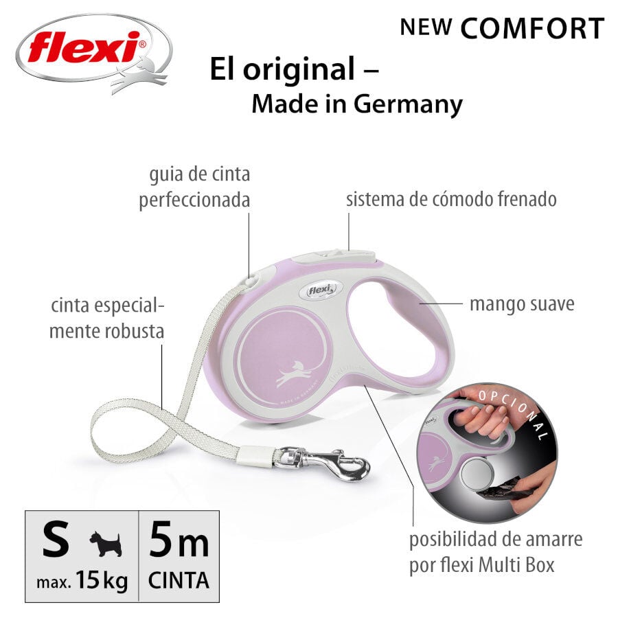Flexi New Comfort Trela extens&iacute;vel cor-de-rosa para c&atilde;es, , large Imagem n&uacute;mero 2
