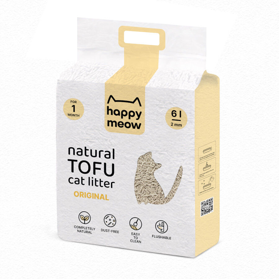 6 L Happy Meow Natural Tofu Aglomerante Original para gatos, , large Imagem n&uacute;mero 2