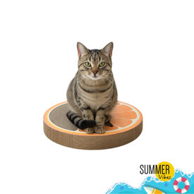 Summer Vibes Scratcher Orange Arranhador em Cart&atilde;o para gatos