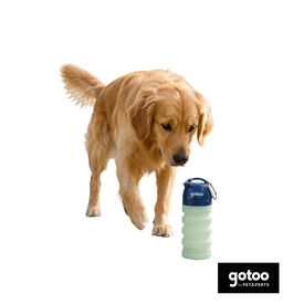 Gotoo Garrafa Bebedouro Port&aacute;til em Silicone Azul e Verde para c&atilde;es e gatos