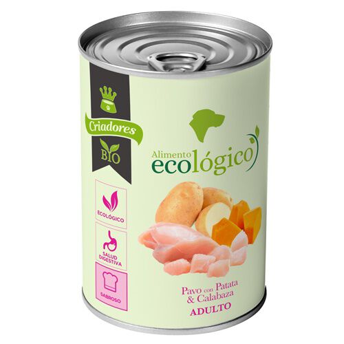 Criadores Ecol&oacute;gico H&uacute;medo para perros pavo-patata Imagem n&uacute;mero 1