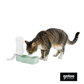 Gotoo Garrafa Bebedouro Port&aacute;til em Pl&aacute;stico Verde para c&atilde;es e gatos