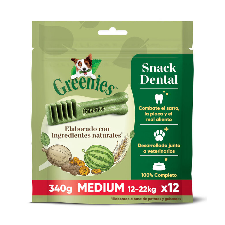 12 sticks Greenies Snacks Dentários Natural para Cães Médios,  Imagem número 1 12 sticks Greenies Snacks Dentários Natural para Cães Médios, , large Imagem número 1