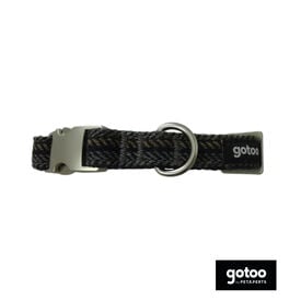 Gotoo Coleira tweed azul para cães