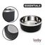 Leeby Comedouro de Parede Dupla em A&ccedil;o Inoxid&aacute;vel para c&atilde;es e gatos, , large Indicador imagem n&uacute;mero 3