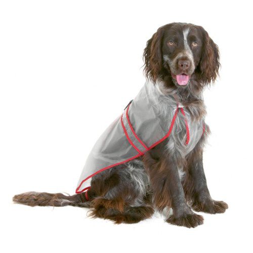 Flamingo impermeable transparente para perros Imagem n&uacute;mero 1