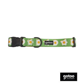 Gotoo Coleira estampada verde para cães