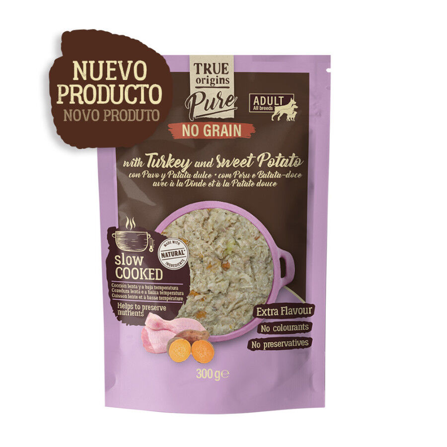300 g True Origins Pure Adult Gently Coocked Comida h&uacute;mida de peru e batata em saqueta para c&atilde;es, , large Imagem n&uacute;mero 2
