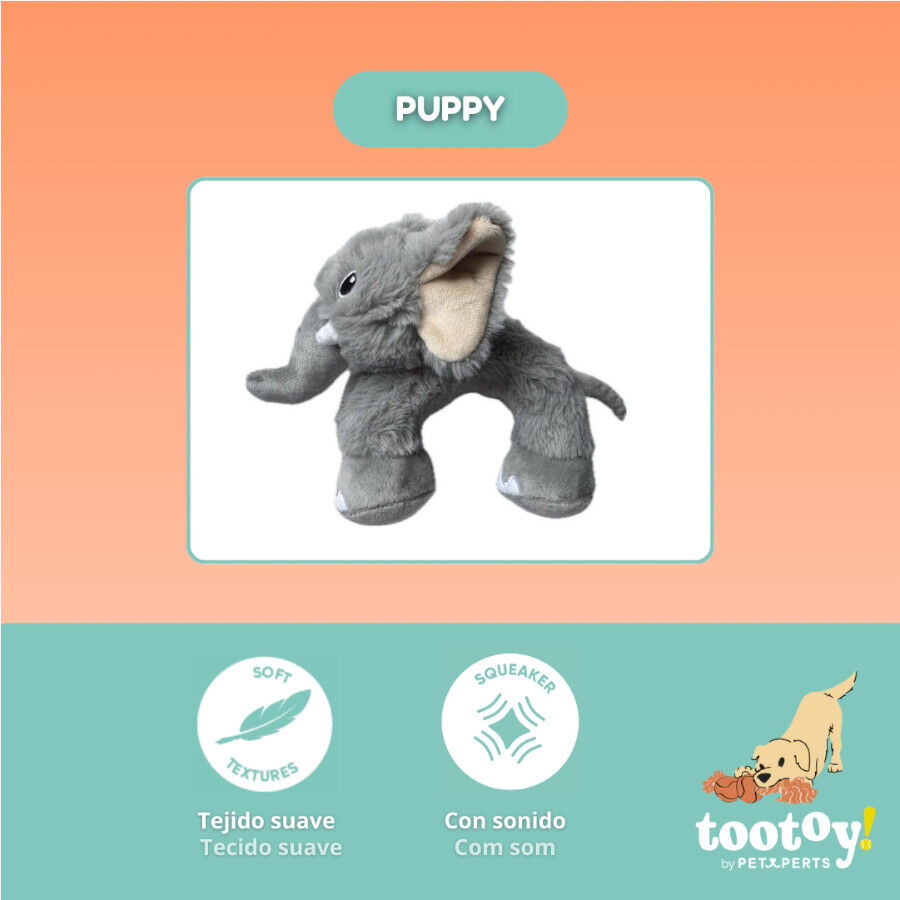 Tootoy! Puppy Peluche Elefante ponte para c&atilde;es, , large Imagem n&uacute;mero 3