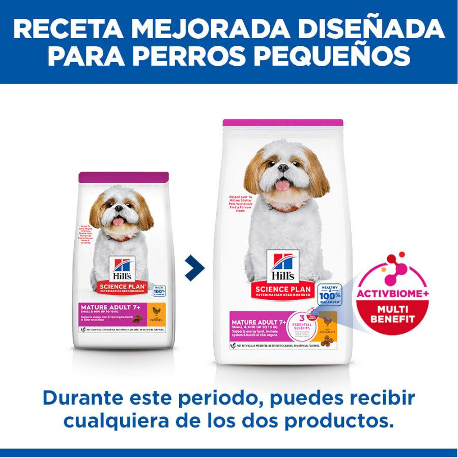 3 kg Hill's Science Plan Mature Adult Small Y Mini Frango ra&ccedil;&atilde;o para c&atilde;es, , large Imagem n&uacute;mero 3