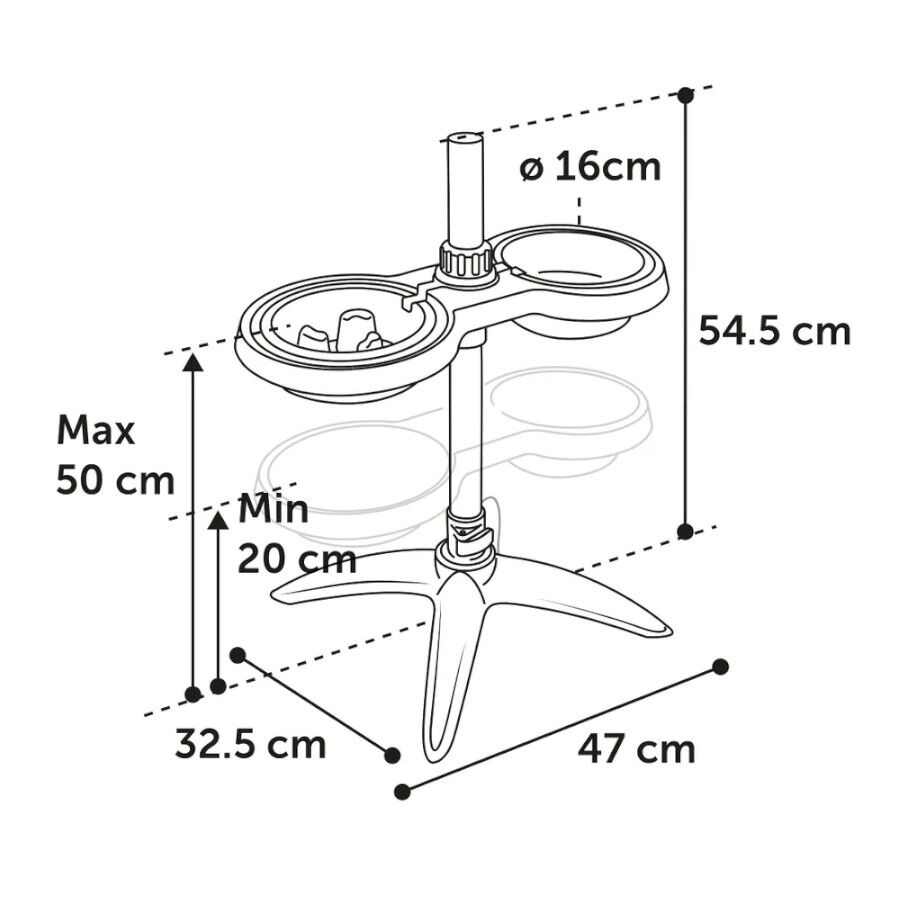 Flamingo Suvi Comedouro e Bebedouro com suporte para c&atilde;es, , large Imagem n&uacute;mero 6