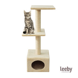 Leeby Colette torre arranhadora com cama nido bege para gatos