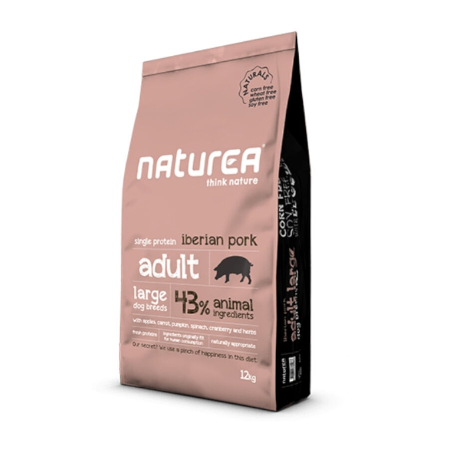 12 kg Naturea Adult Large Porco Ib&eacute;rico ra&ccedil;&atilde;o para c&atilde;es, , large Imagem n&uacute;mero 1