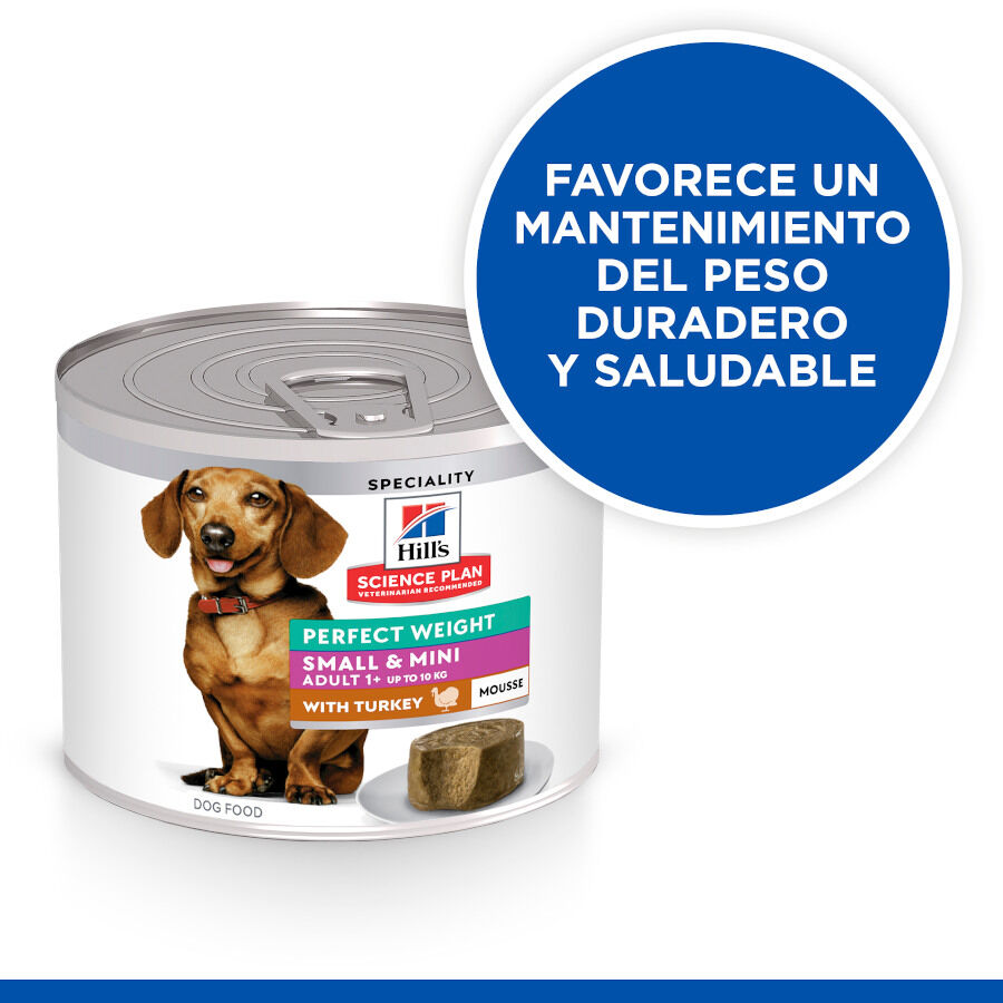 200 g Hill's Science Plan Adult Smalle Mini Perfect Weight Mousse de Peru em lata para c&atilde;es, , large Imagem n&uacute;mero 3