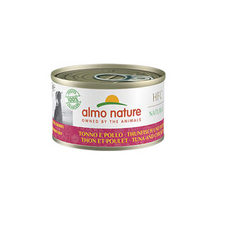 Almo Nature HFC atum e frango lata para cães 