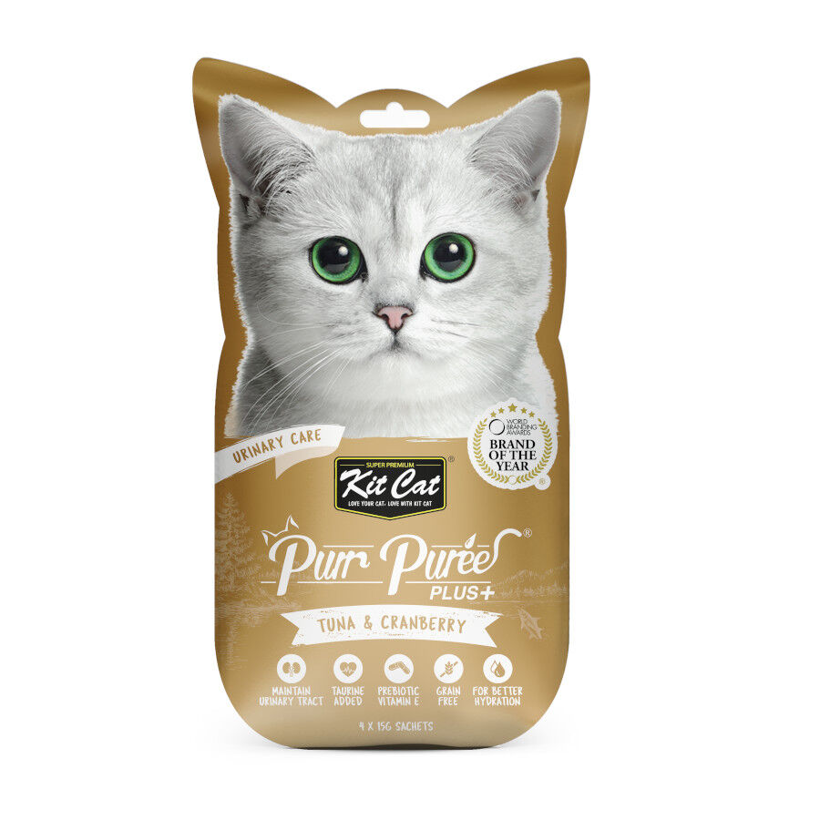 Kit Cat PurPuree Plus Urinary Snack de atum para gatos, , large Imagem n&uacute;mero 1
