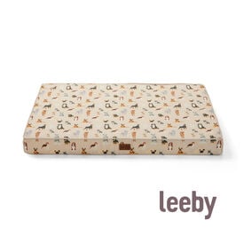 Leeby Colchão estampado antiderrapante para cães