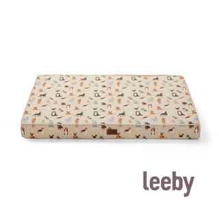 Leeby Colchão estampado antiderrapante para cães