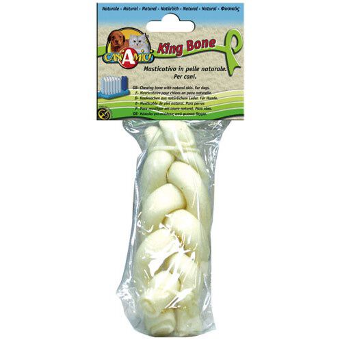 King Bone Snack natural trenza para perros Imagem n&uacute;mero 1