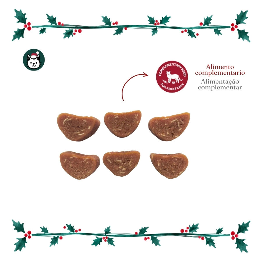 1 pacote Wonder Christmas Cora&ccedil;&otilde;es de Frango Snacks para gatos, , large Imagem n&uacute;mero 3