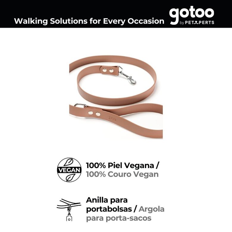 Gotoo Trela Biothane castanha para cães,  Imagem número 4 Gotoo Trela Biothane castanha para cães, , large Imagem número 4