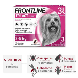 Frontline Tri-Act Pipetas antiparasitárias para cães mini